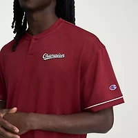Champion Mens Short Sleeve Regular Fit Henley Shirt