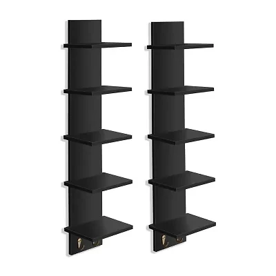 Sorbus 5 Tier Floating  with Hooks 10-Shelf Shelf Baskets