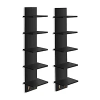Sorbus 5 Tier Floating  with Hooks 10-Shelf Shelf Baskets