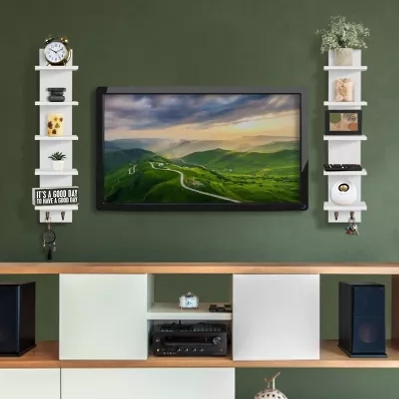 Sorbus 5 Tier Floating  with Hooks 10-Shelf Shelf Baskets