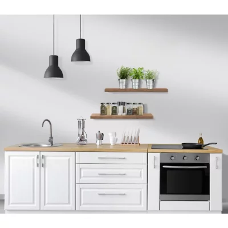 Sorbus 24" Rectangle 3-Shelf Shelf with Baskets