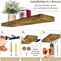 Sorbus 24" Rectangle 3-Shelf Shelf with Baskets