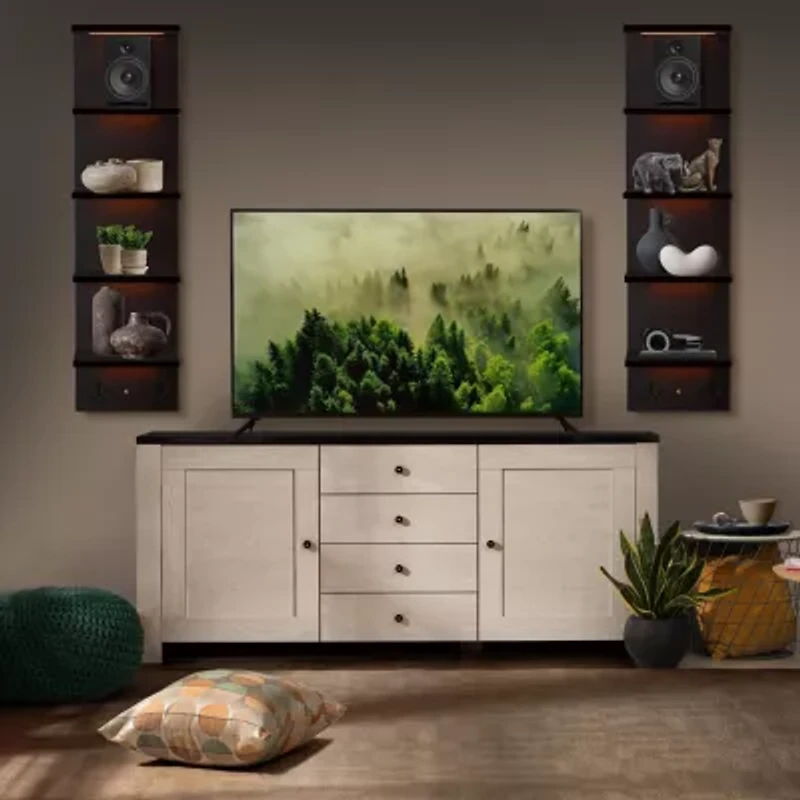 Sorbus Floating  with Led Lights 5-Shelf Shelf Baskets