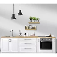 Sorbus 3 Pack 16" Floating 3-Shelf Shelf with Baskets