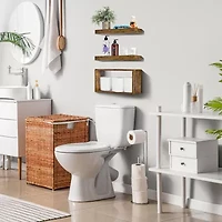 Sorbus 16" Floating 4-Shelf with Baskets