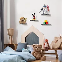 Sorbus 47" Floating 2-Shelf Shelf with Baskets