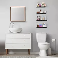 Sorbus 16" Floating 2-Shelf Shelf with Baskets