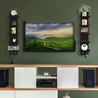 Sorbus Floating  with Hooks 5-Shelf Shelf Baskets