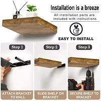 Sorbus Floating  with Hooks 5-Shelf Shelf Baskets