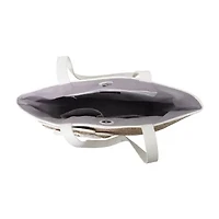 Bueno of California Straw Tote Flower Detail Tote Bag