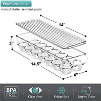 Sorbus Can & Egg Holder Stackable Can Dispenser 4-pc. Storage Bin