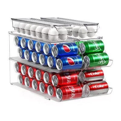 Sorbus Can & Egg Holder Stackable Can Dispenser 4-pc. Storage Bin