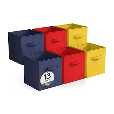 Sorbus 6 Pack 13" Foldable Cubes With Handles Storage Cube