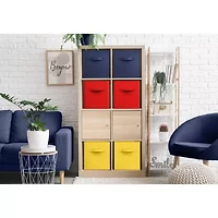 Sorbus 6 Pack 13" Foldable Cubes With Handles Storage Cube