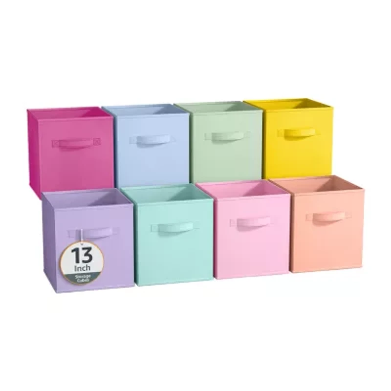 Sorbus 8 Pack 13" Foldable Cubes With Handles Storage Cube