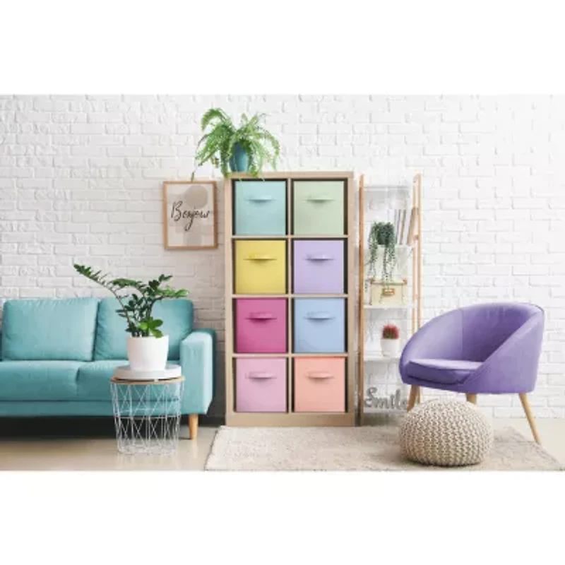 Sorbus 8 Pack 13" Foldable Cubes With Handles Storage Cube