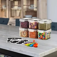 Sorbus Airtight Food Storage Containers With Locking Lids, Measuring Spoons & Labels 6-pc. Food Container