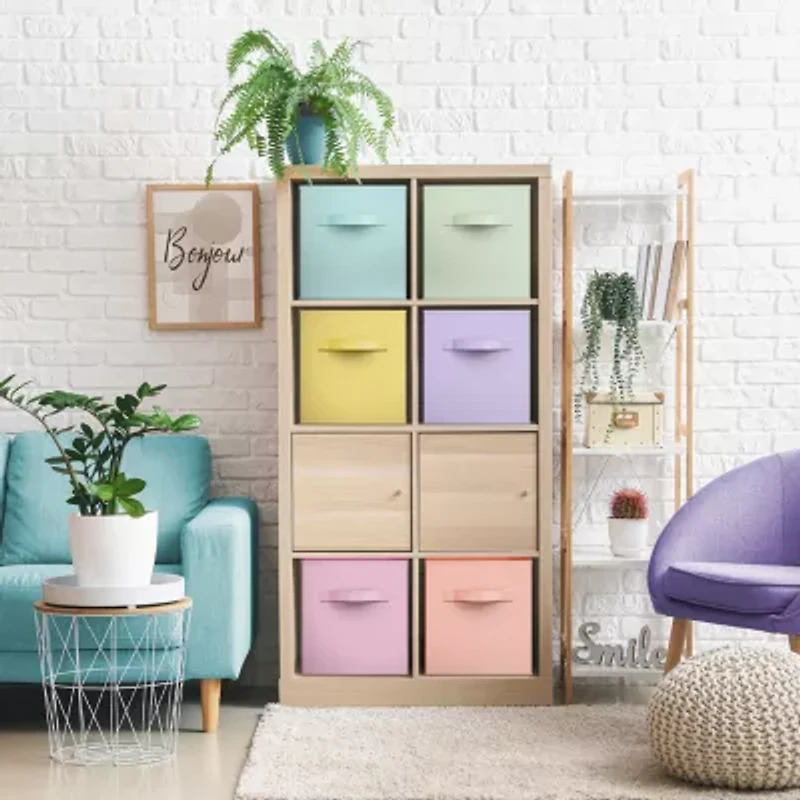 Sorbus 13" 12 Pack Sturdy Collapsible Fabric Cubes With Handle Storage Cube