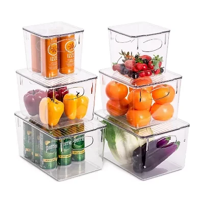 Sorbus Variety Pack Clear Acrylic Bins With Handles And Lids 12-pc. Storage Bin