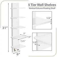 Sorbus 9" Square 4-Shelf Shelf with Baskets