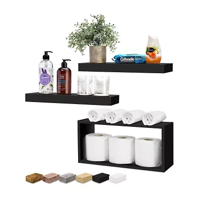 Sorbus 3 Piece Variety 3-Shelf Shelf with Baskets