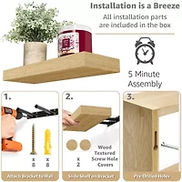 Sorbus 3 Piece Variety 3-Shelf Shelf with Baskets
