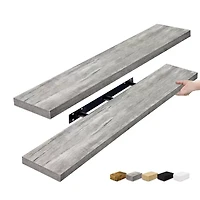 Sorbus 47" Floating 2-Shelf Shelf with Baskets