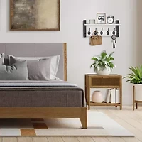 Sorbus 24" Solid Wood 2-Shelf with Baskets