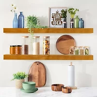 Sorbus 24" Solid Wood 2-Shelf with Baskets