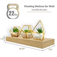 Sorbus 16" Floating 4-Shelf Shelf with Baskets
