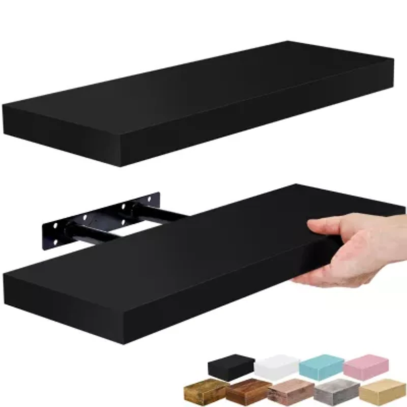 Sorbus 16" Floating 2-Shelf Shelf with Baskets