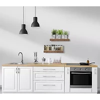 Sorbus 16" Floating 2-Shelf Shelf with Baskets