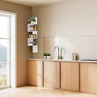 Sorbus 16" Floating 2-Shelf Shelf with Baskets