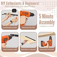 Sorbus 7-Tier Zigzag Tree Bookcase 7-Shelf Shelf with Baskets