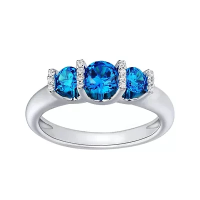 Love Lives Forever™ 1 CT. T.W. Color-Enhanced Blue Diamond Engagement Ring