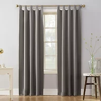 Sun Zero Evan Tab Top Energy Saving Blackout Single Curtain Panel