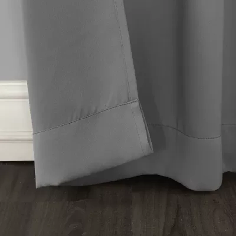 Sun Zero Evan Tab Top Energy Saving Blackout Single Curtain Panel