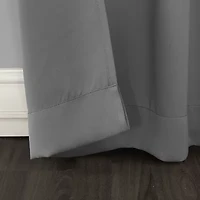 Sun Zero Evan Tab Top Energy Saving Blackout Single Curtain Panel