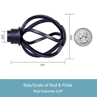 Kenney Cage 5/8 Adjustable Curtain Rod