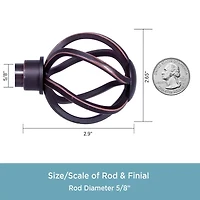 Kenney Cage 5/8 Adjustable Curtain Rod