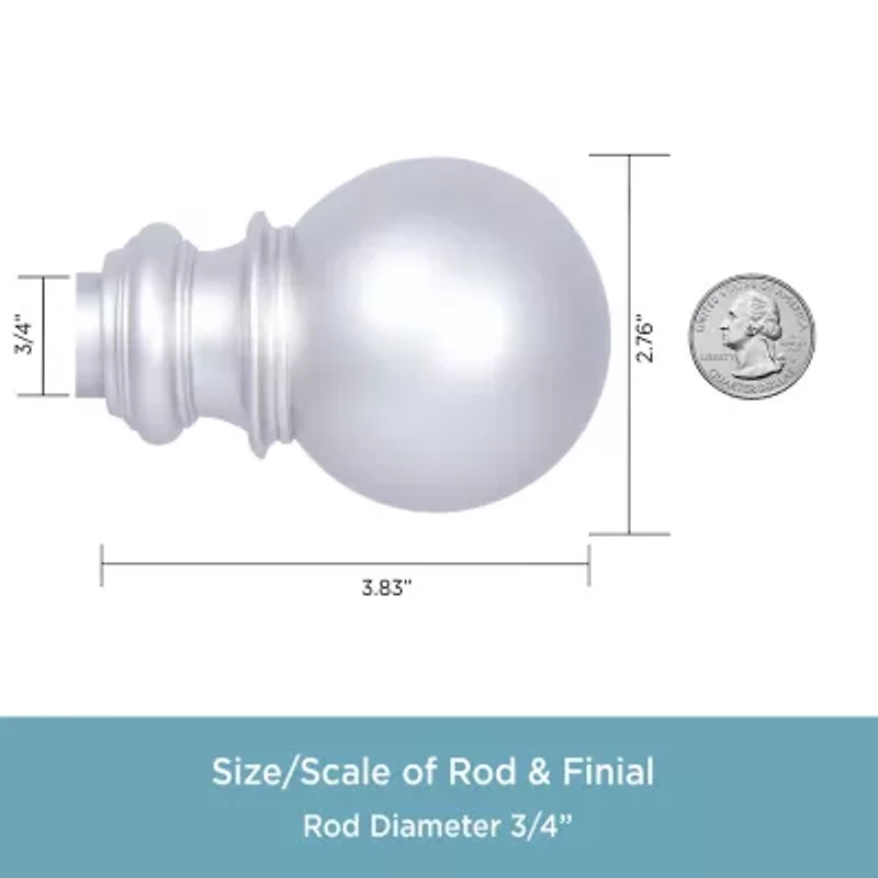 Kenney Bryce Ball 3/4 Adjustable Curtain Rod