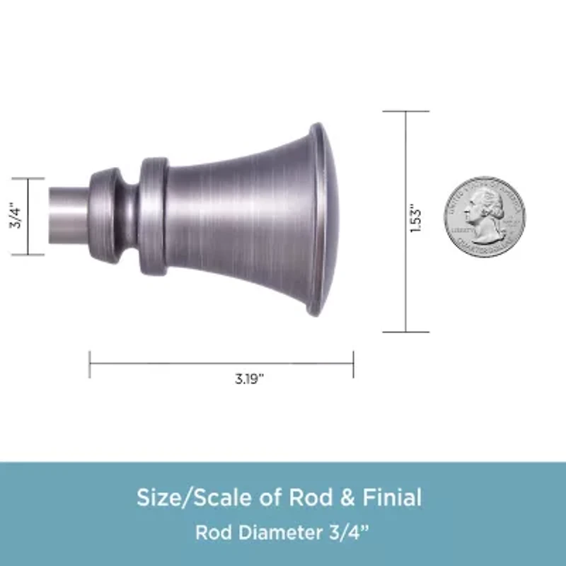 Kenney Nile Trumpet 3/4 Adjustable Curtain Rod