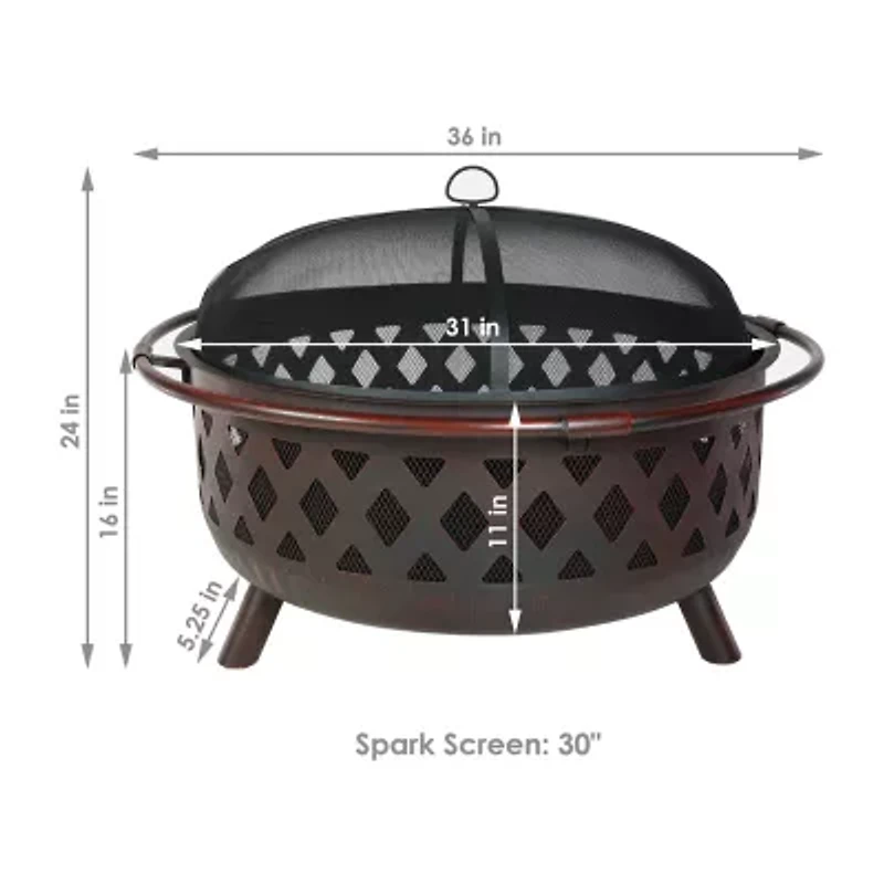 Sunnydaze Collection Portable Weather Resistant Fire Pit