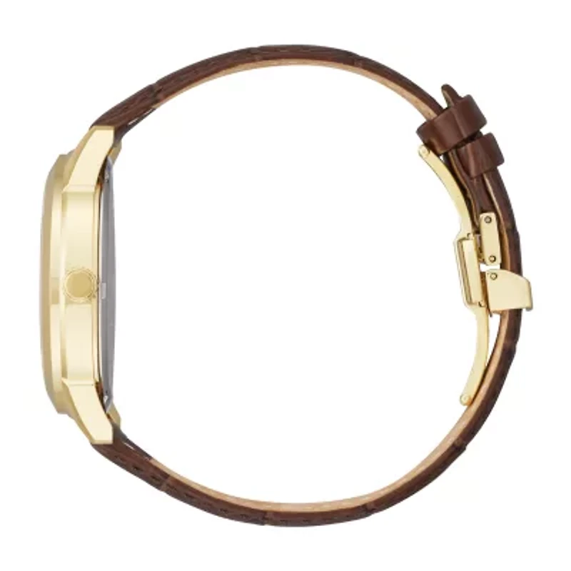 Citizen Mens Brown Leather Strap Watch Aw0092-07q