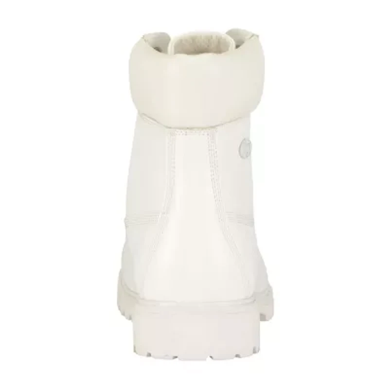 Lugz Mens Convoy Fleece Wide Block Heel Lace Up Boots