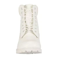 Lugz Mens Convoy Fleece Wide Block Heel Lace Up Boots