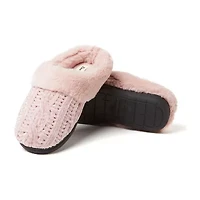 Dearfoams Claire Cable Knit Chenille Womens Memory Foam Clog Slippers