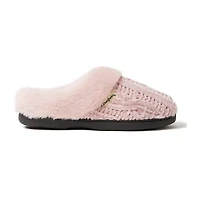 Dearfoams Claire Cable Knit Chenille Womens Memory Foam Clog Slippers