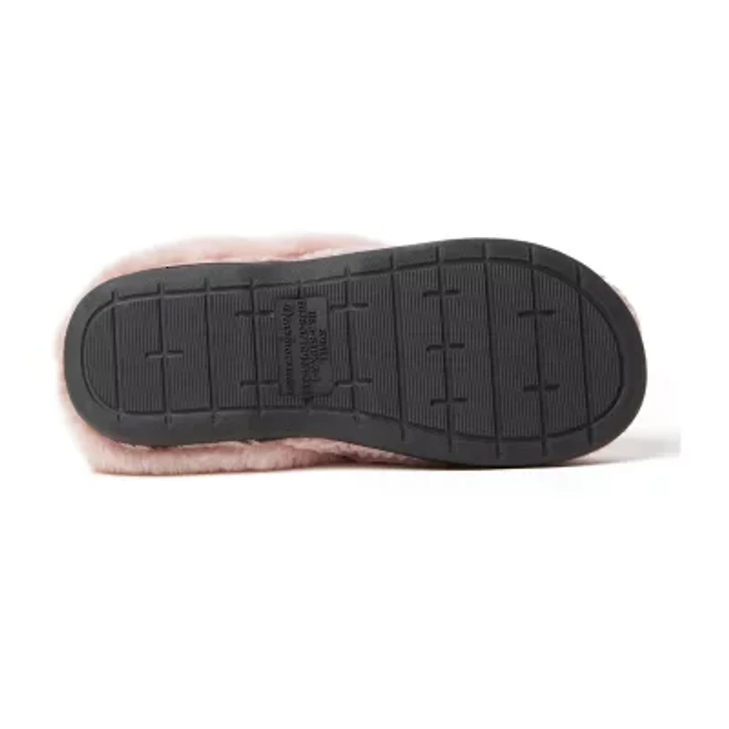 Dearfoams Claire Cable Knit Chenille Womens Memory Foam Clog Slippers