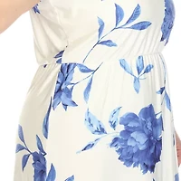 White Mark Womens Plus Sleeveless Floral Maxi Dress